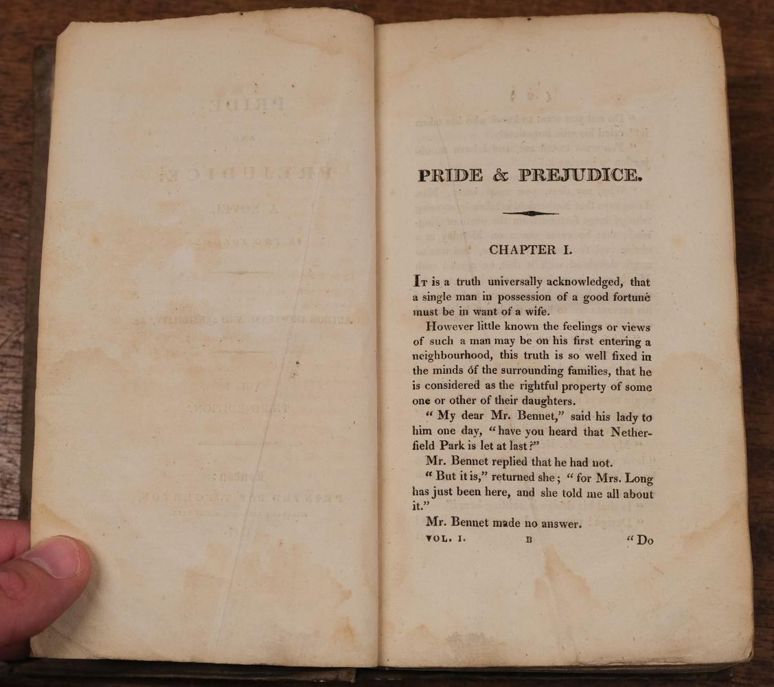 Lot 343 Austen Jane Pride And Prejudice A Novel