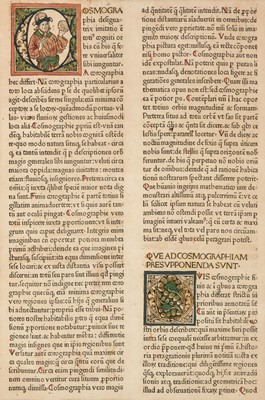 Lot 186 - Incunable leaf from Ptolemy's Geographia, Lienhart Holle, Ulm, 1482