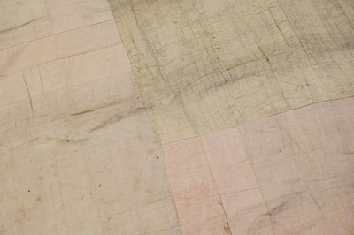 Lot 147 - Appliquéd panel. An early appliqué and metalwork panel, British, late 18th century