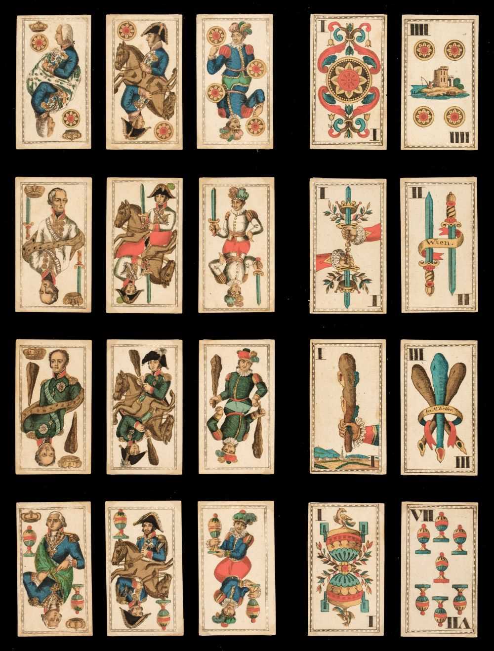 Lot 231 - Austrian Tressette cards. Allied Military