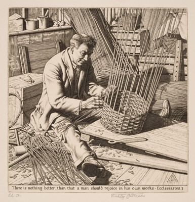 Lot 331 - Anderson (Stanley, 1884-1966). The Basketweaver, 1942, copper line engraving