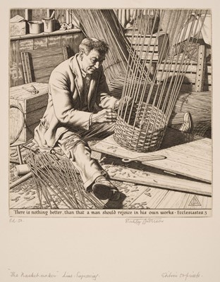 Lot 331 - Anderson (Stanley, 1884-1966). The Basketweaver, 1942, copper line engraving