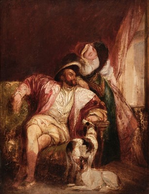 Lot 215 - Attributed to  Richard Parkes Bonington (1802-1828). Francis I and the Queen of Navarre