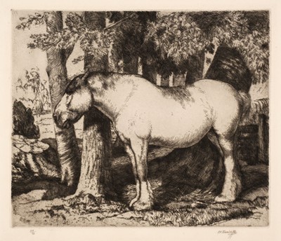 Lot 312 - Tunnicliffe (Charles Frederick, 1901-1979). The White Horse, 1927, etching