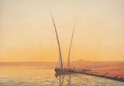 Lot 380 - Burgdorff (Ferdinand, 1881-1975). A Felucca on the Nile, Egypt, 1919