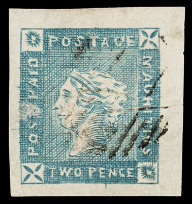 Lot 311 - Mauritius. 1859 Q. V. Lapriot 2D blue