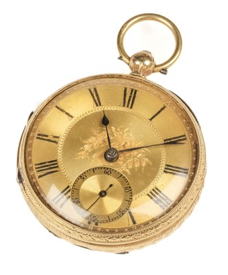Lot 49 - Pocket Watch. An Edwardian 18ct gold open face pocket watch
