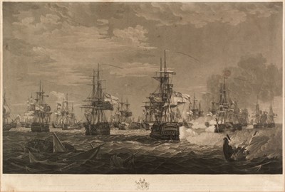 Lot 229 - Hellyer (Thomas). Battle of the Nile, plates 2 & 3 (of 3), J. Brydon, June 4th 1800