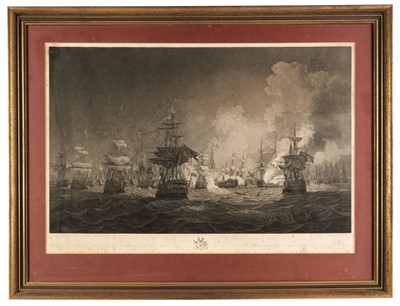 Lot 229 - Hellyer (Thomas). Battle of the Nile, plates 2 & 3 (of 3), J. Brydon, June 4th 1800