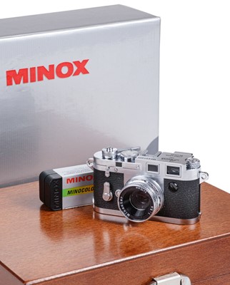 Lot 146 - Minox miniature Leica M3 classic film camera 60501, boxed as new