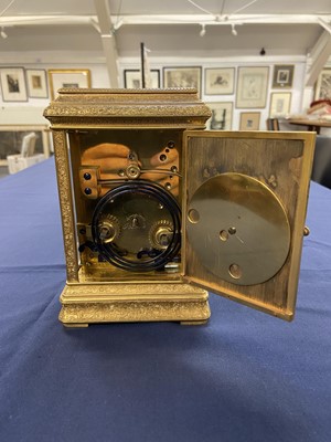 Lot 18 - Carriage Clock. A Victorian brass carriage clock by Elkington & Co