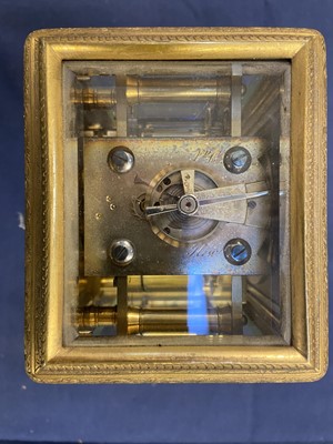 Lot 18 - Carriage Clock. A Victorian brass carriage clock by Elkington & Co