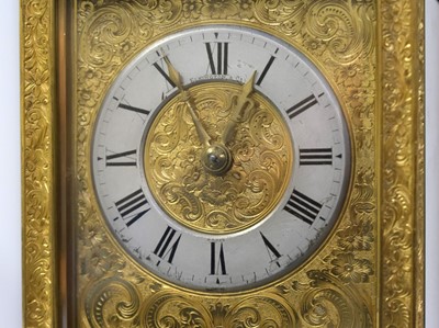 Lot 18 - Carriage Clock. A Victorian brass carriage clock by Elkington & Co