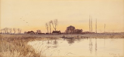 Lot 271 - Fraser (Robert Winter, 1848-1906). Landscape with Fishermen ..., 1893