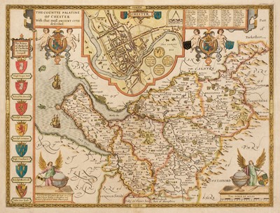 Lot 159 - Cheshire. Speed (J.), The Countye Palatine of Chester..., Thomas Bassett & Richard Chiswell, 1676