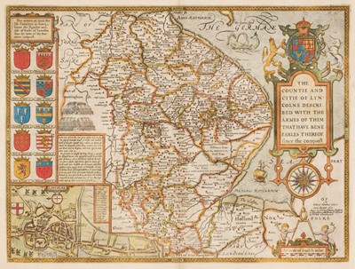 Lot 178 - Lincolnshire. Speed (John), The Countie and Citie of Lincolne described..., 1676