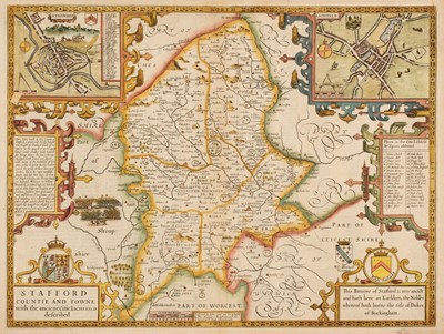 Lot 206 - Staffordshire. Speed (John), Stafford Countie and Towne..., 1676
