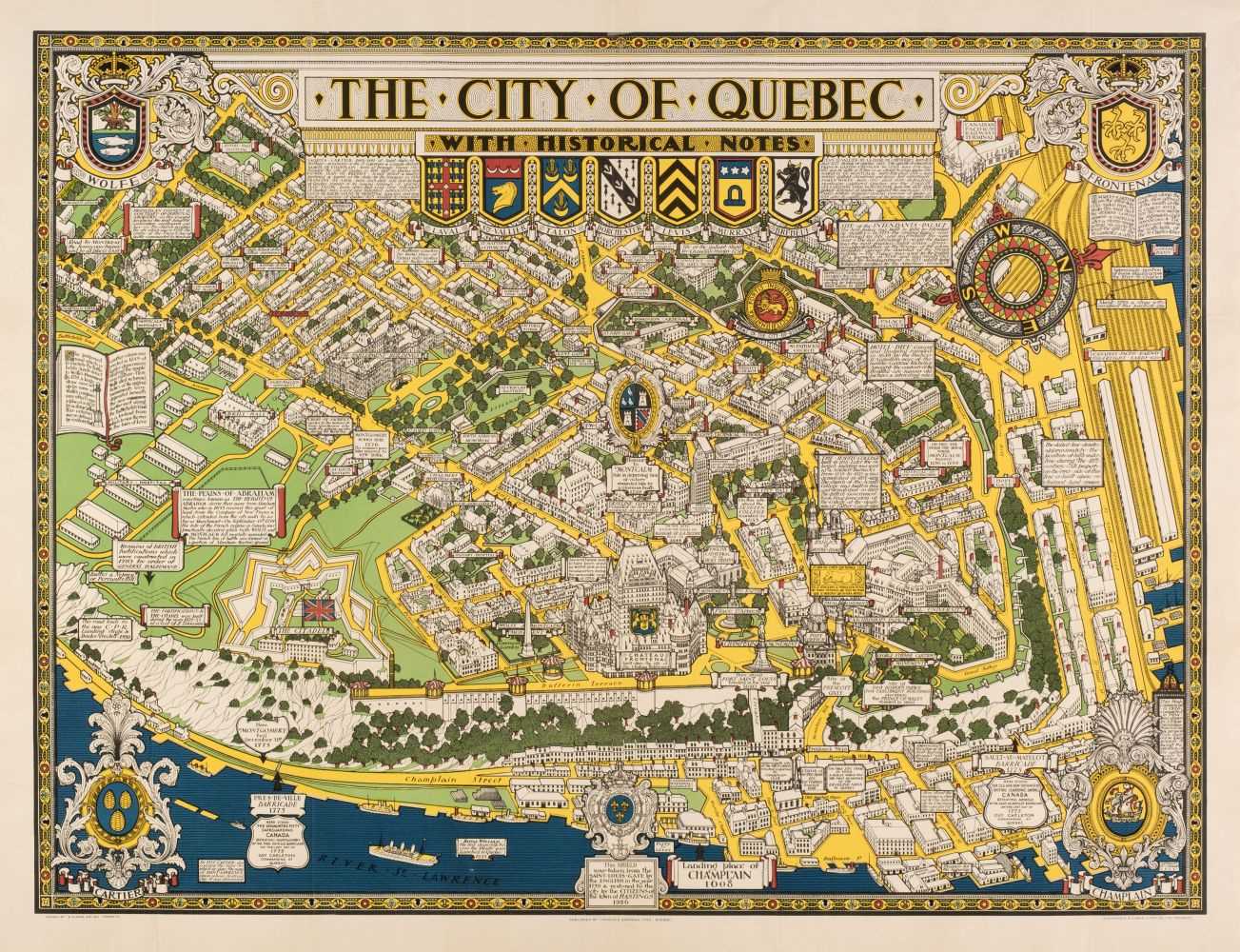 Lot 200 - Quebec. Maw (S. H.), The City of Quebec with historical notes, Alexander & Cable, Toronto, 1932