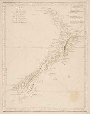 Lot 190 - New Zealand. Carte de la Nle. Zelande visitée en 1769 et 1770 par le Lieutenant J.Cook..., 1774