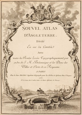 Lot 102 - Desnos (Louis Charles). Nouvel Atlas D'Angleterre. Divisé en ses 52 Comtea..., 1767