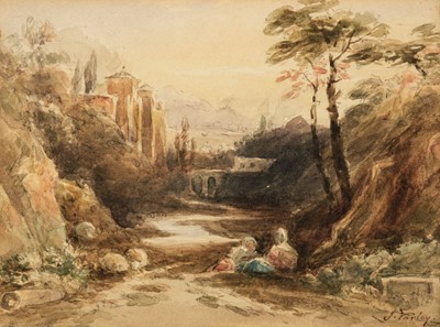 Lot 248 - Varley (John, 1778-1842). Italianate Landscape Scene, circa 1835-40