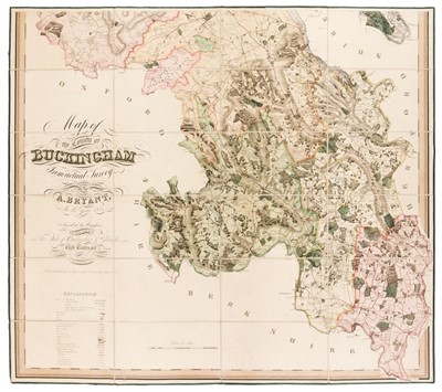 Lot 153 - Buckinghamshire. Bryant (Andrew), Map of the County of Buckingham from actual Survey..., 1825