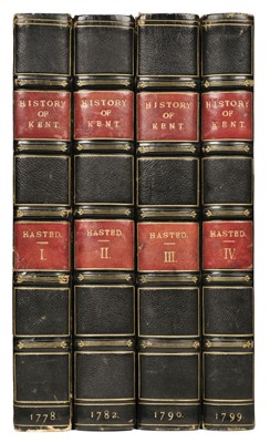 Lot 106 - Hasted (Edward). The History and Topographical Survey of the County of Kent, 4 vols., 1778-99