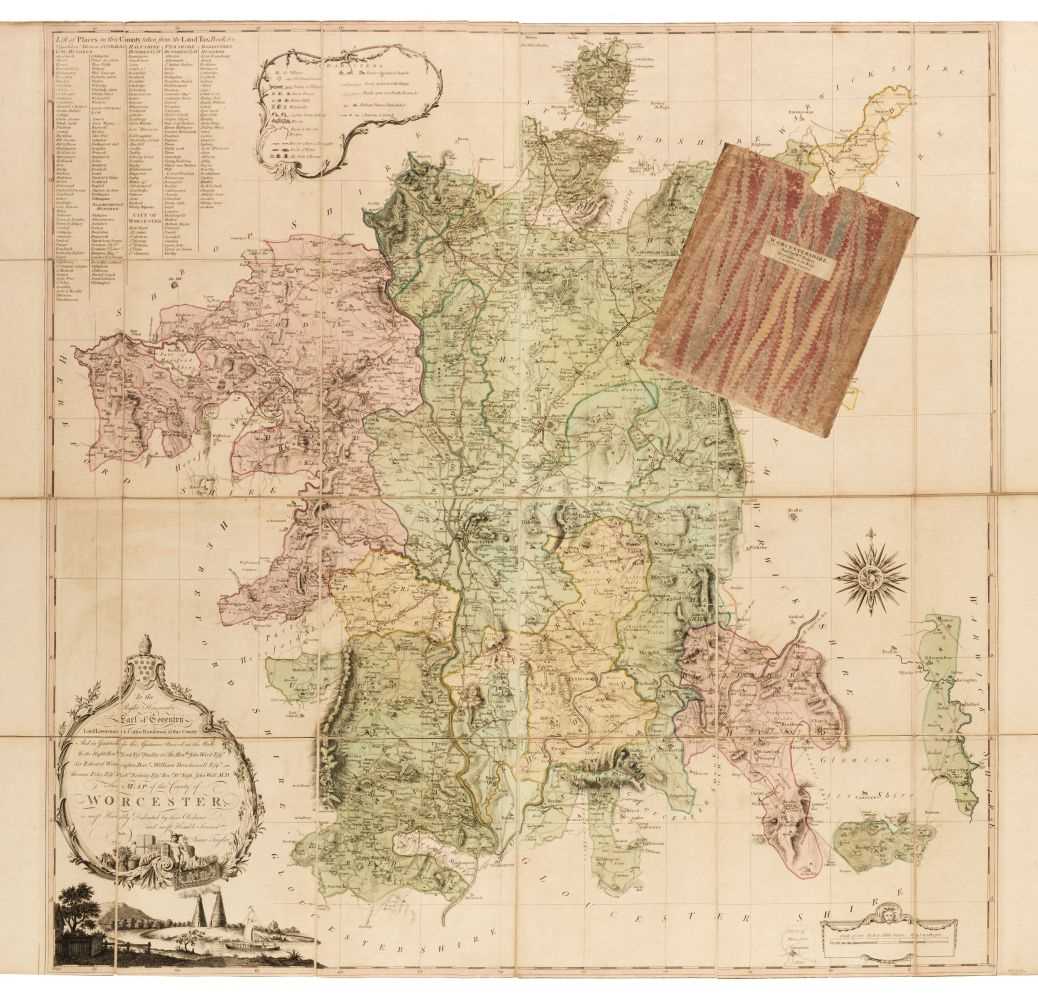 Lot 210 - Worcestershire. Taylor (Isaac), Large Scale Map of Worcestershire, Ross-on-Wye, 1772