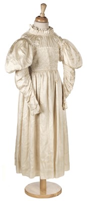 Lot 153 - Clothing. A girl's silk dress, circa 1910, & other items