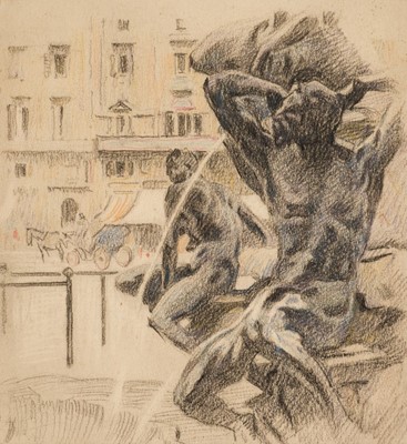 Lot 239 - Gosse (Laura Sylvia, 1881-1968). Study of a fountain sculpture, & 3 others