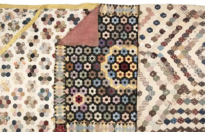 Lot 175 - Quilts. A large Victorian patchwork coverlet, & others