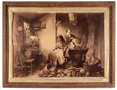 Lot 115 - Robinson (Henry Peach, 1830-1901).  Preparing Spring Flowers for Market, 1873