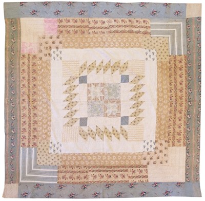 Lot 174 - Quilt. An early-mid 19th century quilt, English