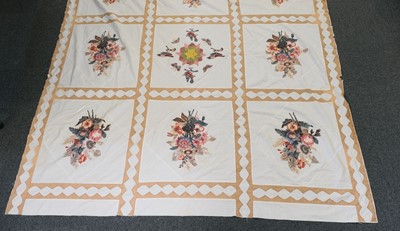 Lot 171 - Quilt. A large piece of Victorian patchwork and broderie perse, & 1 other