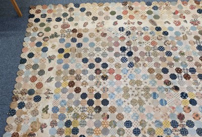 Lot 171 - Quilt. A large piece of Victorian patchwork and broderie perse, & 1 other