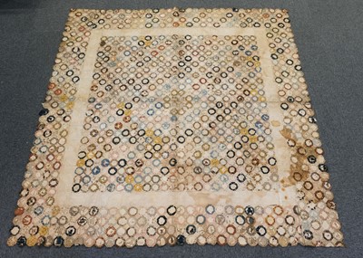 Lot 171 - Quilt. A large piece of Victorian patchwork and broderie perse, & 1 other