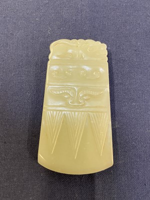 Lot 101 - Jade. Three Chinese jade carvings