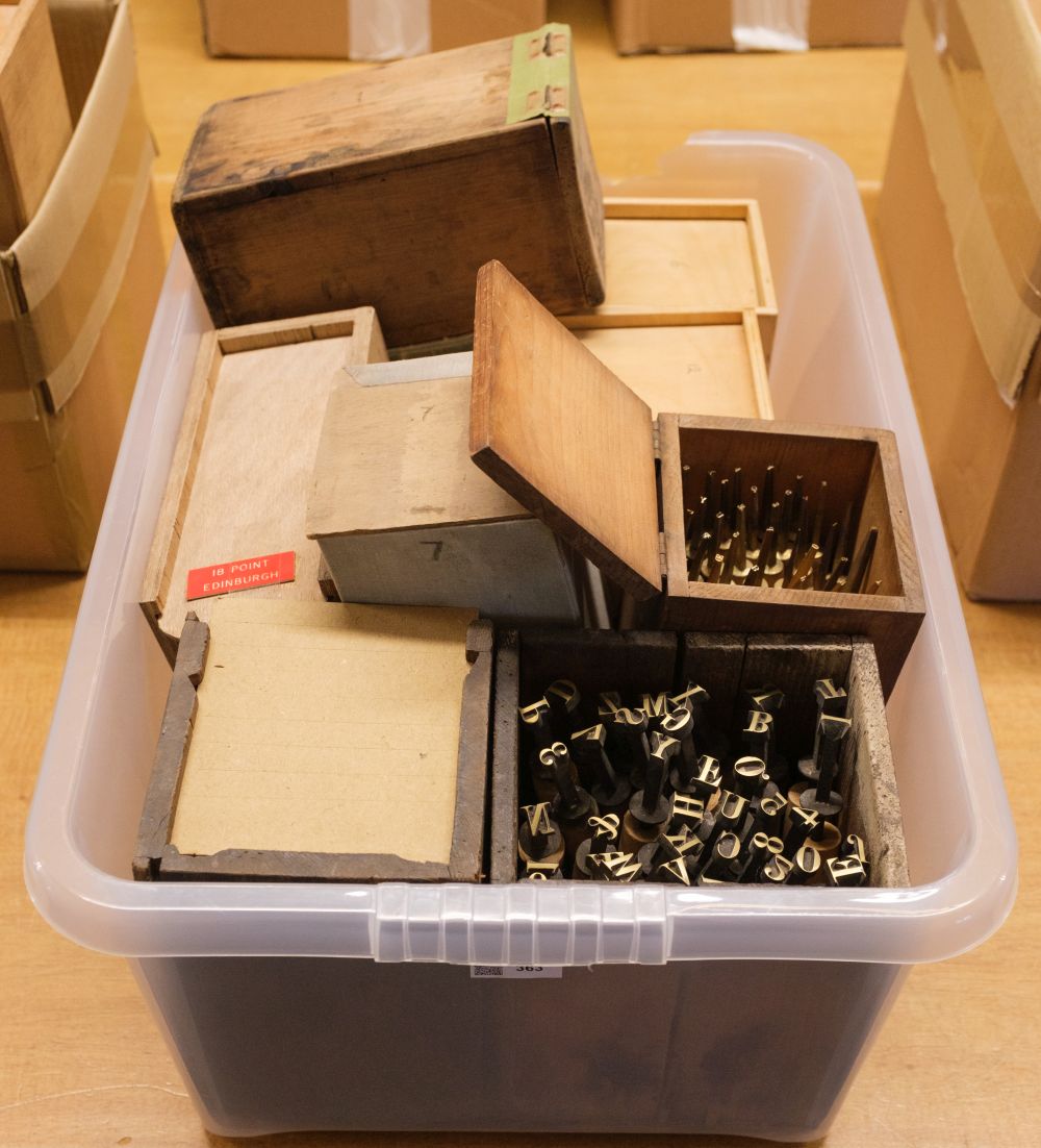 Lot 363 Handle letters. Nine sets of handle letters