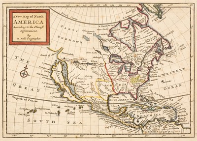 Lot 144 - Americas. Moll (Herman). A New Map of North America..., 1725