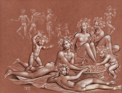 Lot 392 - Goor (Gaston, 1902-1977). A Bacchanale, 1953