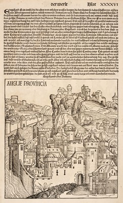 Lot 201 - Schedel (Hartman). Anglie Provincia, [1493]