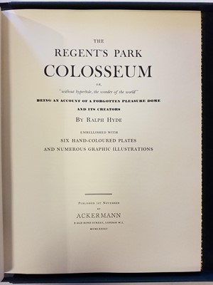 Lot 108 - Hyde (Ralph). The Regent's Park Colosseum..., Ackermann, 1982