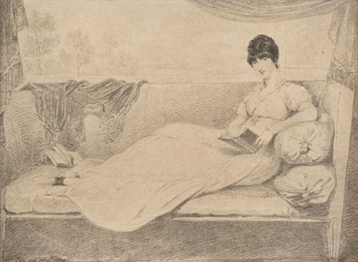 Lot 236 - Edridge (Henry, 1768-1821). Young Woman reclining, 1805