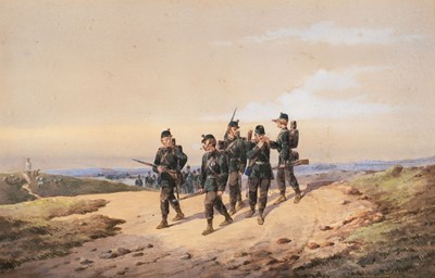 Lot 263 - Norie (Orlando, 1832-1901). The Rifle Brigade, a group of 4 military scenes