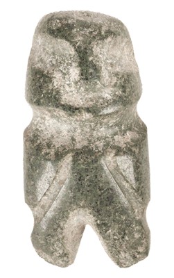 Lot 133 - Mexico. A Mezcala green stone standing figure, Mexico circa 500-100 BC