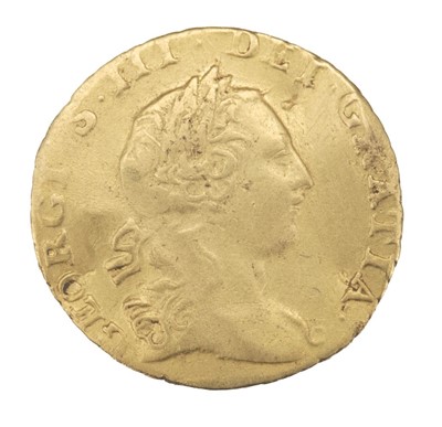 Lot 477 - George III (1760-1820). Pre-1816 issue gold Quarter-Guinea coin, 1762
