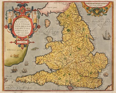 Lot 165 - England & Wales. Ortelius (Abraham & Lhuyd Humphrey), Angliae Regni Florentissimi..., 1579