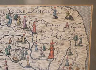 Lot 161 - Drayton (Michael). Untitled allegorical map of Yorkshire, circa 1622