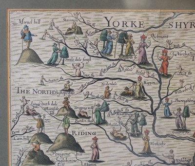 Lot 161 - Drayton (Michael). Untitled allegorical map of Yorkshire, circa 1622