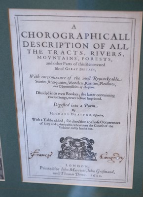 Lot 161 - Drayton (Michael). Untitled allegorical map of Yorkshire, circa 1622